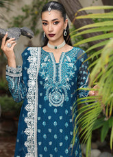 Saiyara By Imrozia Embroidered Chiffon 3 Piece Unstitched Suit IM25SLF D-I-232 AZURA